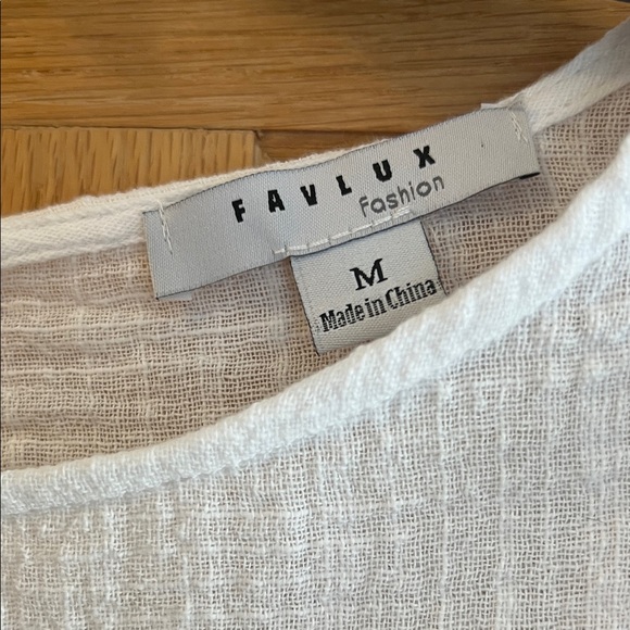 FAVLUX - Pretty White Ruffle Sleeve Blouse - Medium - Picture 12 of 16